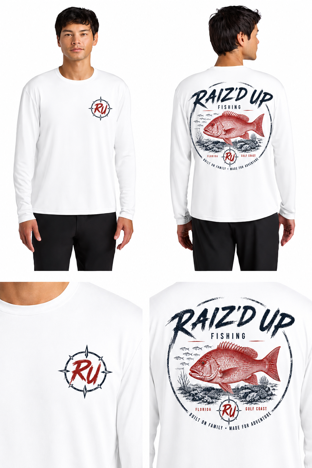 RUF - Raiz’d Up Fishing Gulf Red Performance Long Sleeve - Men's