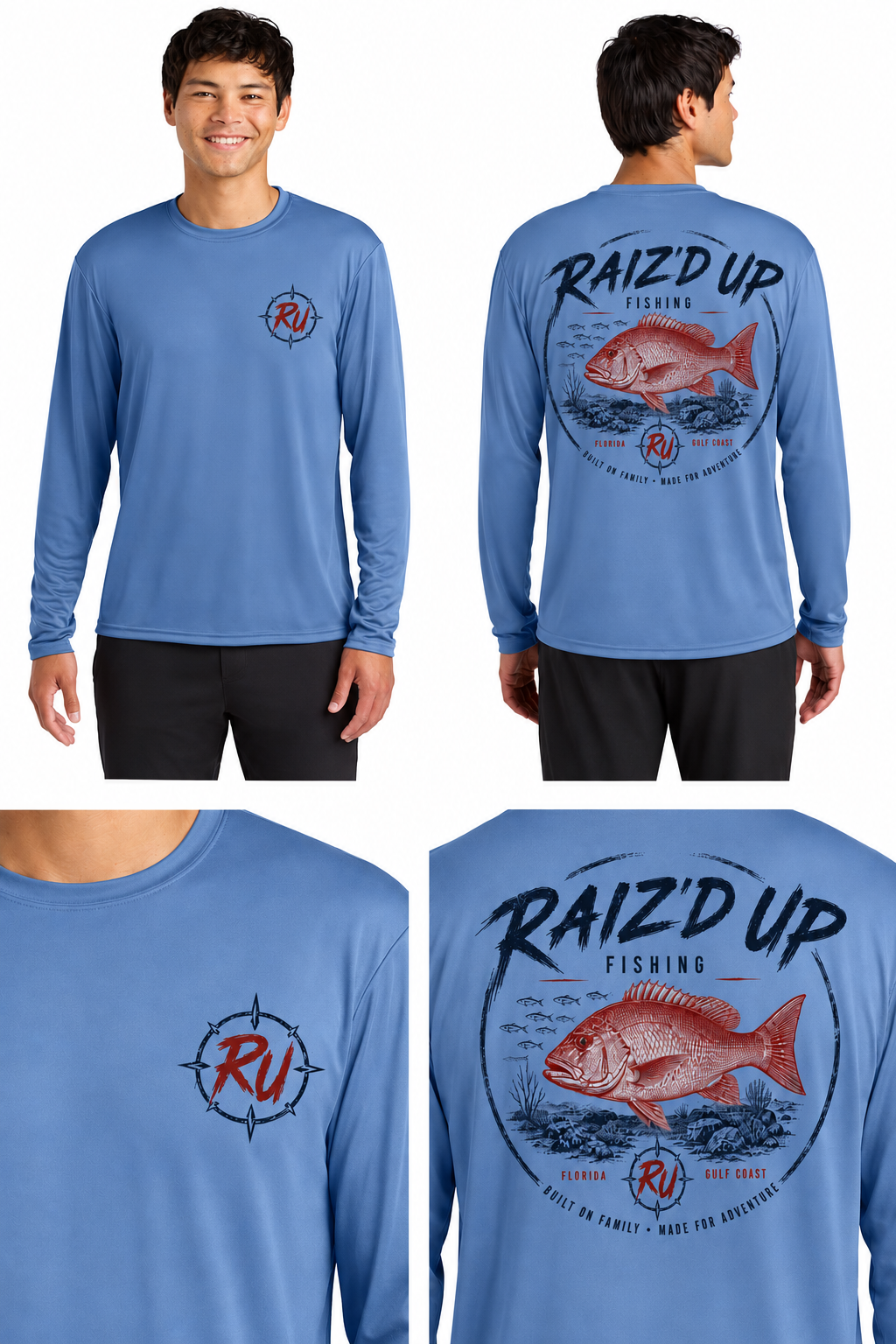 RUF - Raiz’d Up Fishing Gulf Red Performance Long Sleeve - Men's
