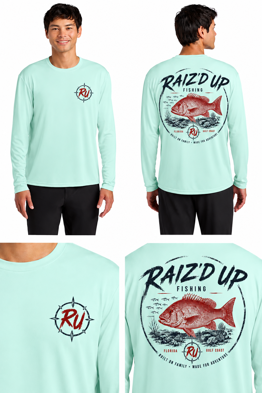 RUF - Raiz’d Up Fishing Gulf Red Performance Long Sleeve - Men's