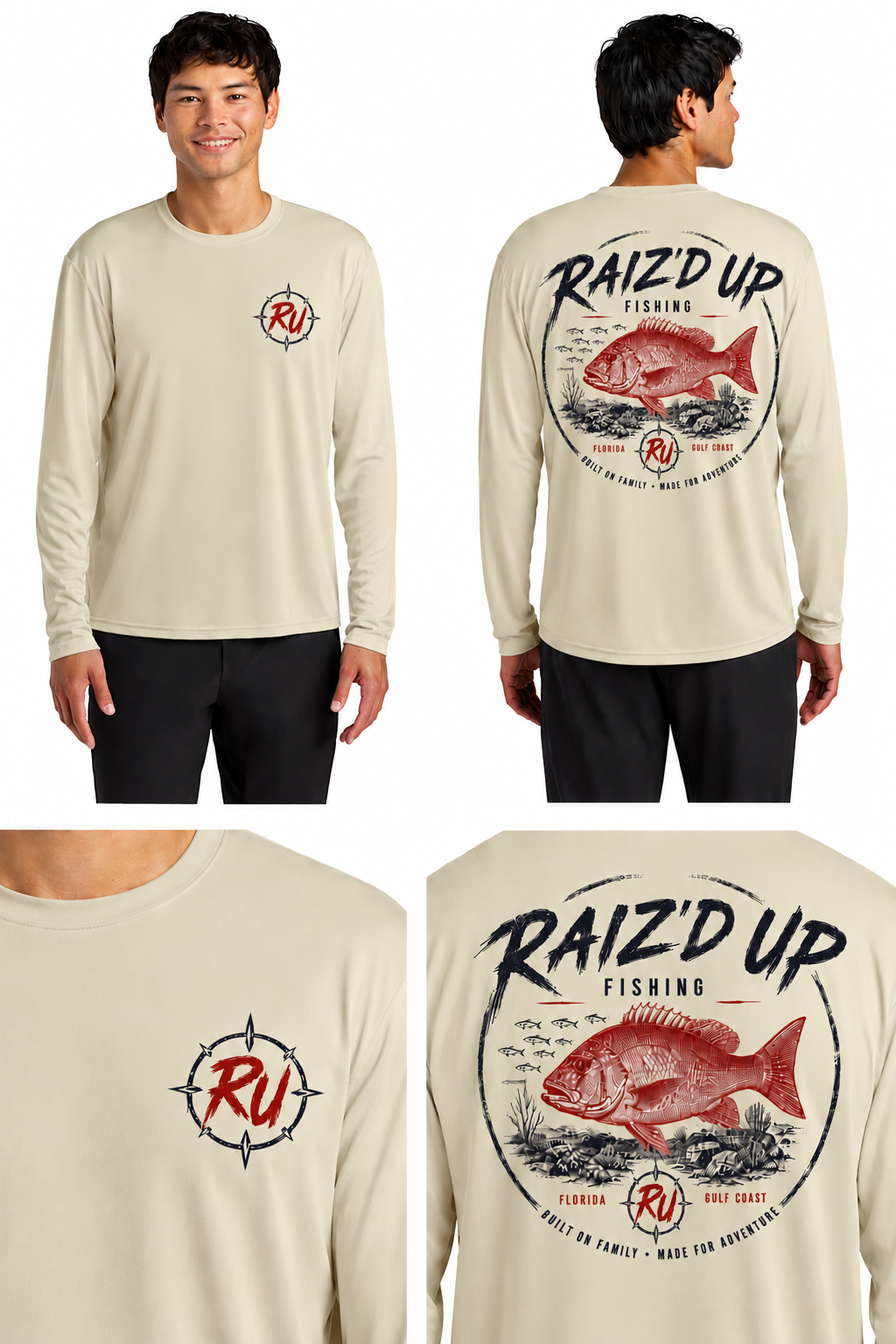 RUF - Raiz’d Up Fishing Gulf Red Performance Long Sleeve - Men's