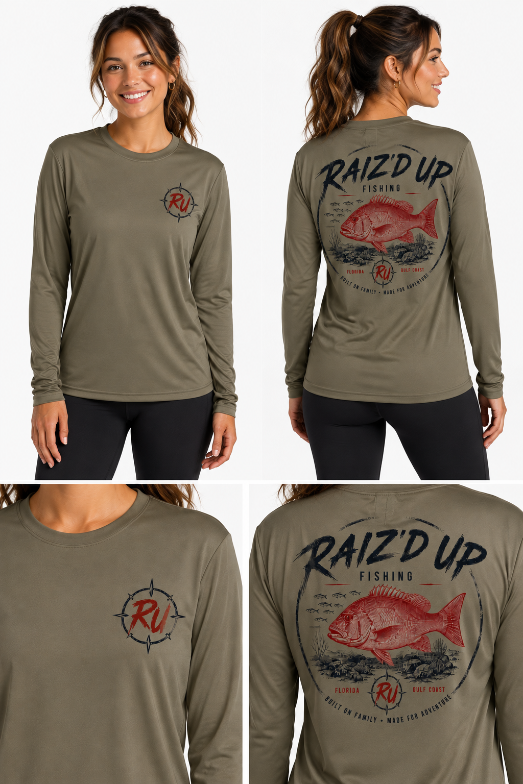 RUF - Raiz’d Up Fishing Gulf Red Performance Long Sleeve - Women's