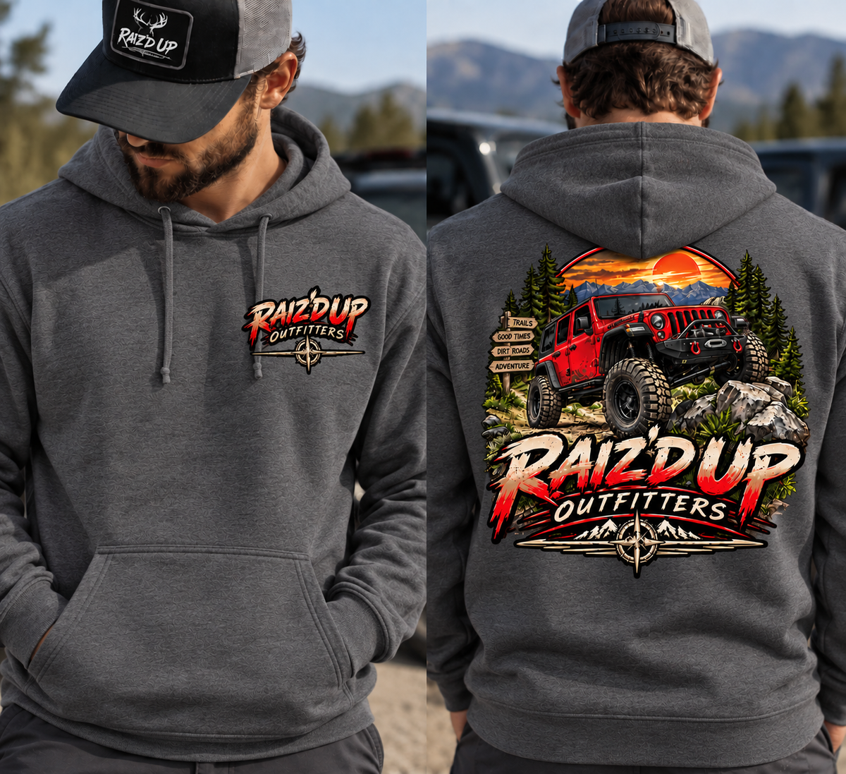 Raiz’d Up Off-Road Adventure – T-Shirt & Hoodie - Men’s