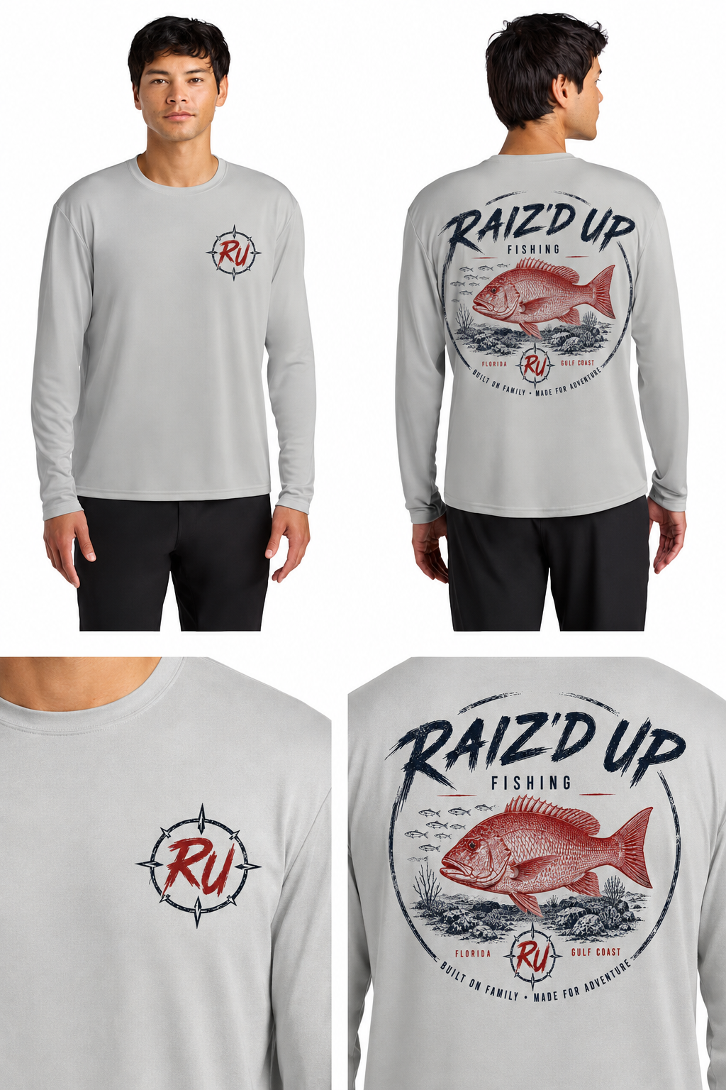 RUF - Raiz’d Up Fishing Gulf Red Performance Long Sleeve - Men's